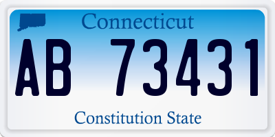 CT license plate AB73431