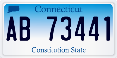 CT license plate AB73441