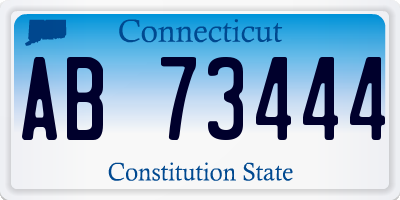 CT license plate AB73444