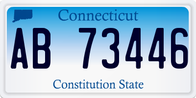 CT license plate AB73446