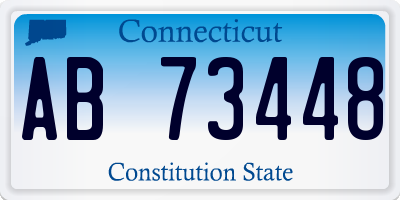 CT license plate AB73448