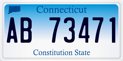 CT license plate AB73471