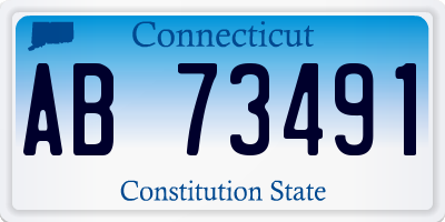 CT license plate AB73491