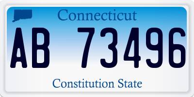 CT license plate AB73496