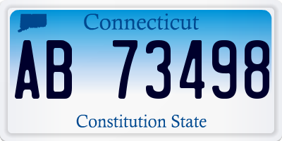 CT license plate AB73498