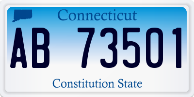 CT license plate AB73501