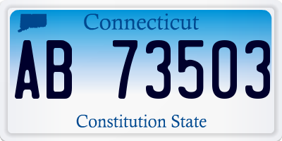 CT license plate AB73503