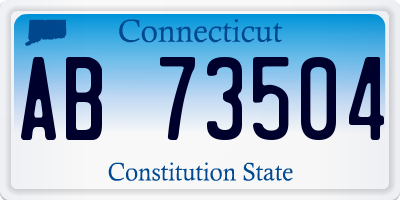 CT license plate AB73504