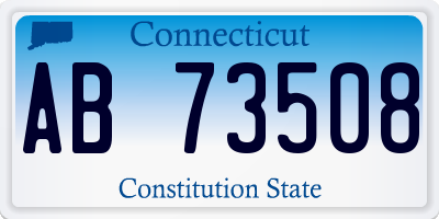 CT license plate AB73508