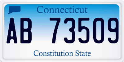 CT license plate AB73509