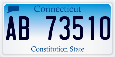 CT license plate AB73510