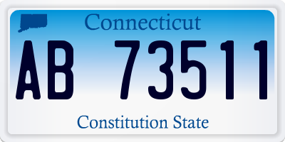 CT license plate AB73511