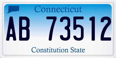 CT license plate AB73512