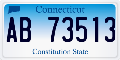 CT license plate AB73513