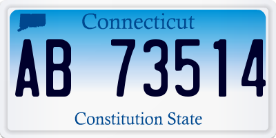 CT license plate AB73514