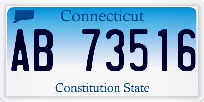 CT license plate AB73516