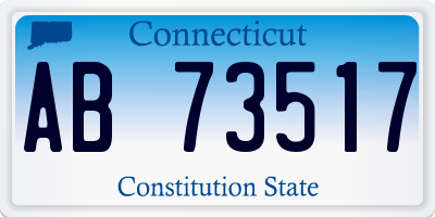 CT license plate AB73517
