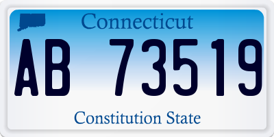 CT license plate AB73519