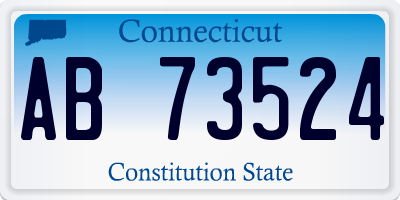 CT license plate AB73524