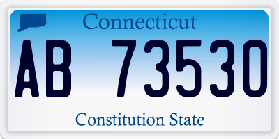 CT license plate AB73530