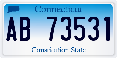 CT license plate AB73531