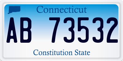 CT license plate AB73532