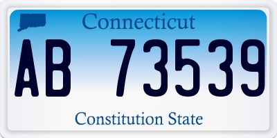 CT license plate AB73539