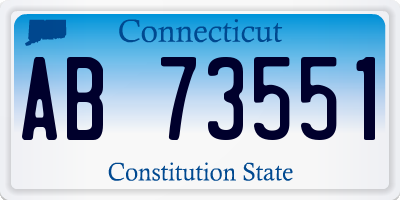 CT license plate AB73551