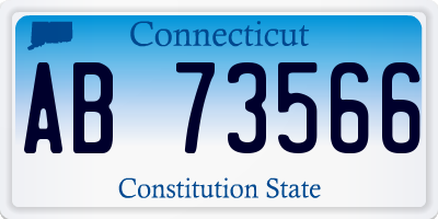 CT license plate AB73566