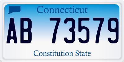 CT license plate AB73579