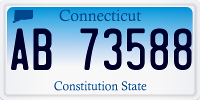 CT license plate AB73588