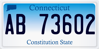 CT license plate AB73602