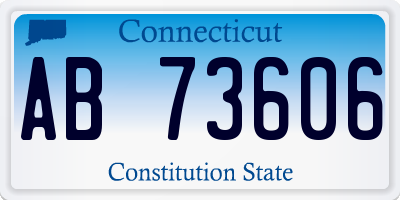 CT license plate AB73606