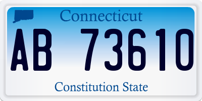CT license plate AB73610