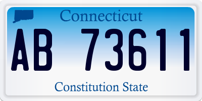 CT license plate AB73611