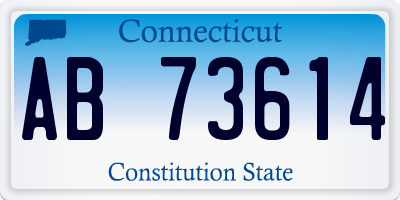 CT license plate AB73614