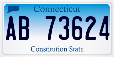 CT license plate AB73624