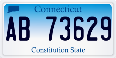 CT license plate AB73629