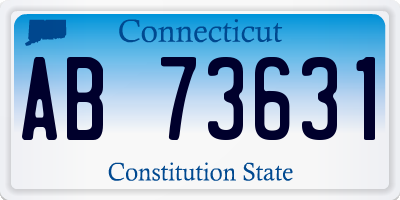 CT license plate AB73631