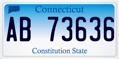 CT license plate AB73636