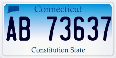 CT license plate AB73637