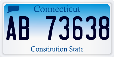 CT license plate AB73638