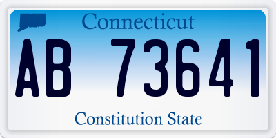 CT license plate AB73641