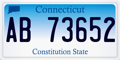 CT license plate AB73652