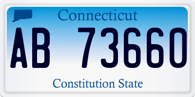 CT license plate AB73660