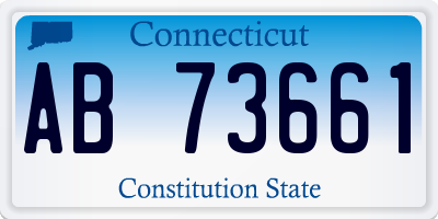 CT license plate AB73661