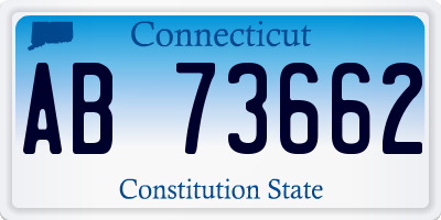 CT license plate AB73662