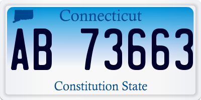 CT license plate AB73663