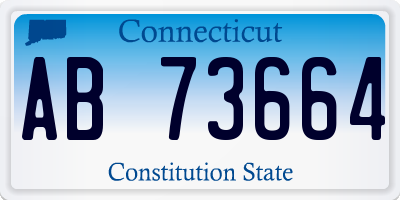 CT license plate AB73664