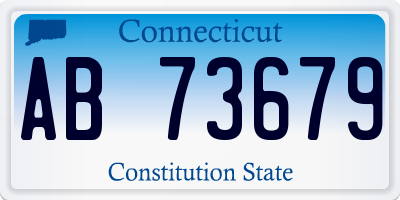 CT license plate AB73679